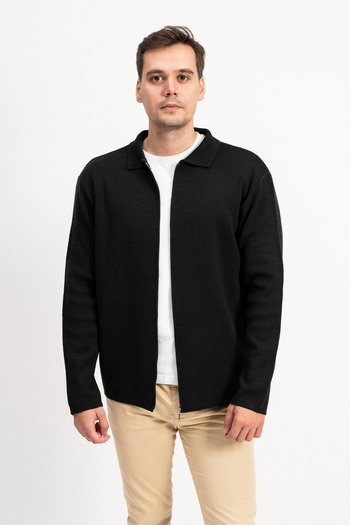 F&K Zippered Men's Knitwear Cardigan