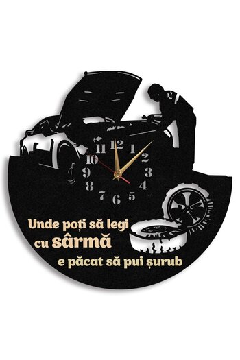 OEM Wall Clock 'Mechanical Where You Can Tie with Wire' from HDF - 35 cm
