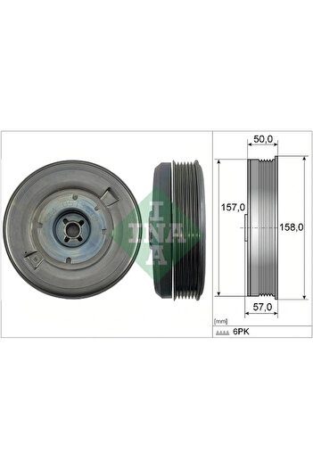 İna Crankshaft pulley belt AUDI A5 (F53 F5P) 2017-2024