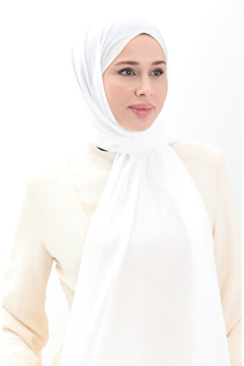 sefamerve Cotton Soft Shawl 70283-18 Ecru