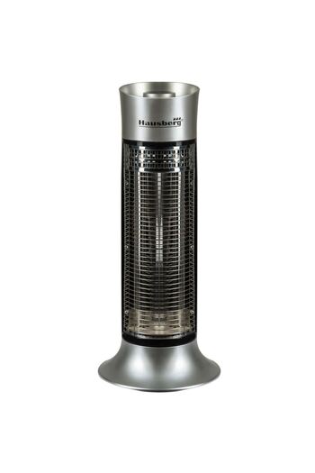 Hausberg Radiator electric din fibra carbon HB-8750GR, 900 W, 2 nivele de putere, exterior/interior, Gri