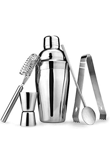 Jiffy Durable 5pcs/set Cocktail Shaker Stainless Steel Cocktail Whisk Bar Tools Martini Wine Shaker Cockta