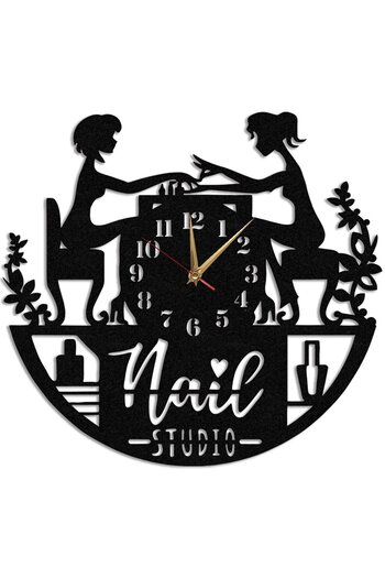 OEM Wall Clock 'Manicure Salon' from HDF - 35 cm