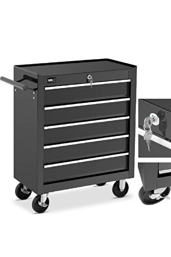 Other Mobile workshop tool cabinet trolley with handle, 5 drawers