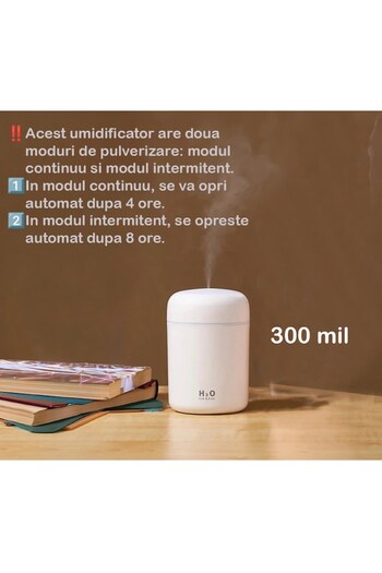 OEM Portable Air Humidifier and Aroma Diffuser with LED Light, 300 ml