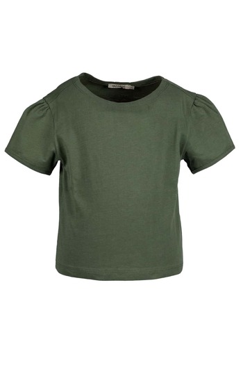 Ozmoz By Mukadder Özden Organic Watermelon Sleeves Khaki Summer Girl's Tshirt
