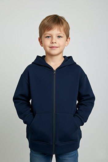 DMB BOYS & GIRLS Boy's Hooded Cardigan with Pockets