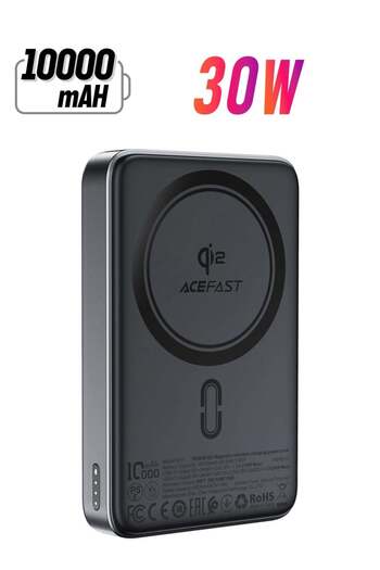 Acefast M11 PD 30W Magnetic Wireless Charging Power Bank 10,000mAh Black