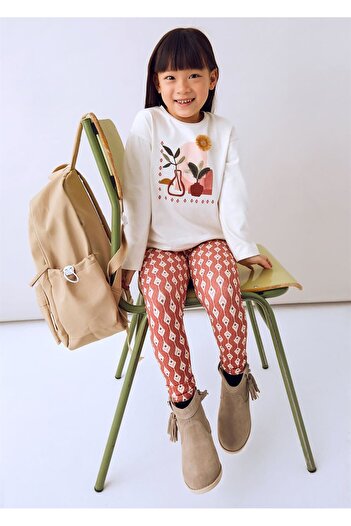 MAYORAL Girls' Leggings Long-Sleeved T-Shirt Set Tile 4719