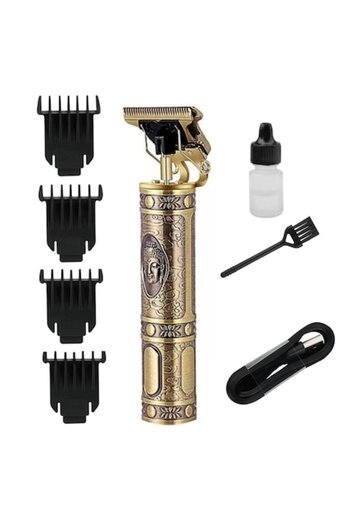 Shuke Hair Clipper with T-Type Carbon Steel Blade for Contouring and Dry Shaving, USB Charging