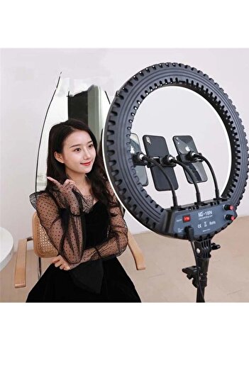 Generic HQ-18N LED Ring Light For Vlogging Photography And Video Shooting With Remote Control Phone Clamp An
