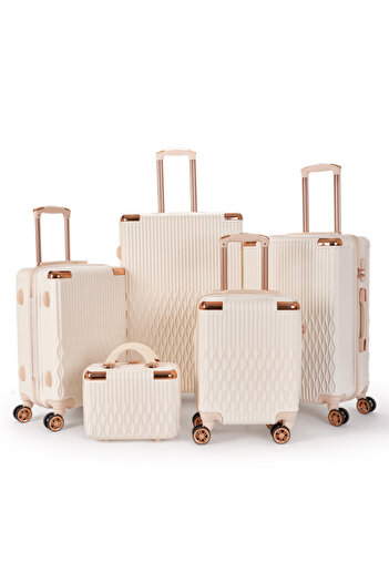 LİMRA 5-piece hard-sided luggage set with wheels, 28-24-20-16-12 inches in size