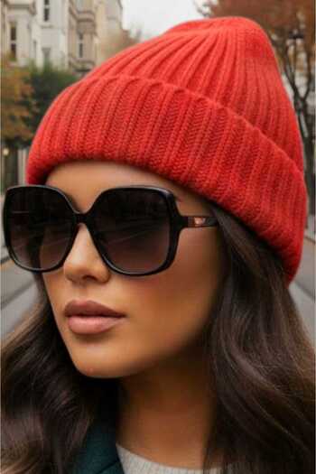 Trenderrs Women's Soft Textured Thick Ribbed Soft Wool Beret
