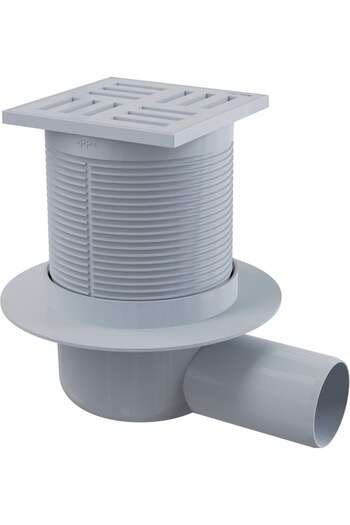 Other Drain Grate 105x105x50mm Side Outlet Gray Siphon