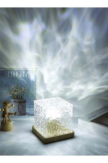 Genaric AHAKAC 16 Colors Water Ripple Night Light Creative Bedside Flame Atmosphere Light Romantic Table Lam