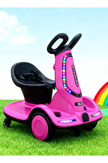Fitness World 4-wheel electric scooter for kids, electric scooter for kids with two-wheel drive