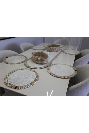 fa collection desing Runner Natural Jute, Patterned, Wicker, American Service, Table, Coffee Table Cover