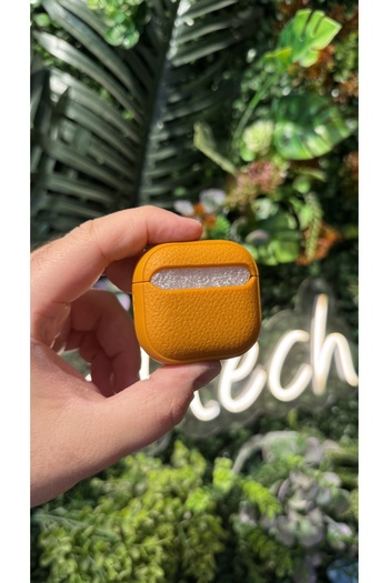NFTECH AirPods 4. Generation-Compatible Leather Case with Strap Attachment