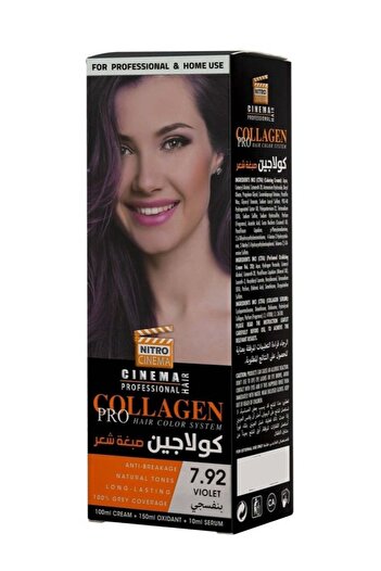 NITRO CINEMA Collagen Pro Hair color System violet 7.92