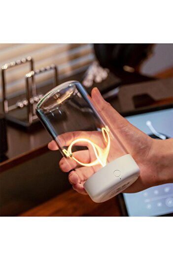Fipka AUGE LIGHT Designed, Mini Minimalist Table Lamp Cordless LED Desk Lamp Rechargeable Modern Night Lig
