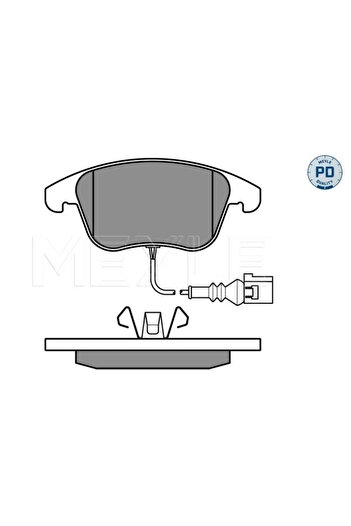 MEYLE Front axle disc brake pad set VW PASSAT B7 (A32 A33) 2011-2020