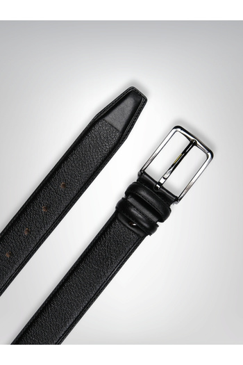 MFT Leather Design Genuine Leather Men's Belt – Patterned, 3.5 Cm, Black |   9061