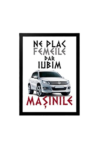 OEM Personalized Wall Art for Enthusiasts with Message: We Like Women But Love Cars, Tiguan Model, Betap