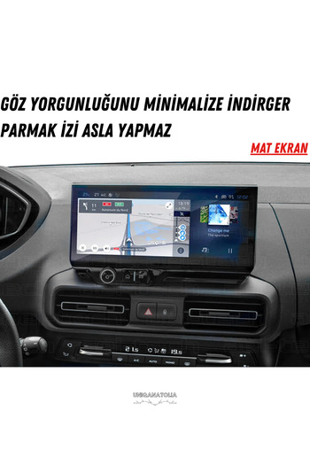 UniqAnatolia Peugeot Rifter 2025 Navigation and Multimedia Compatible Matte Screen Protector