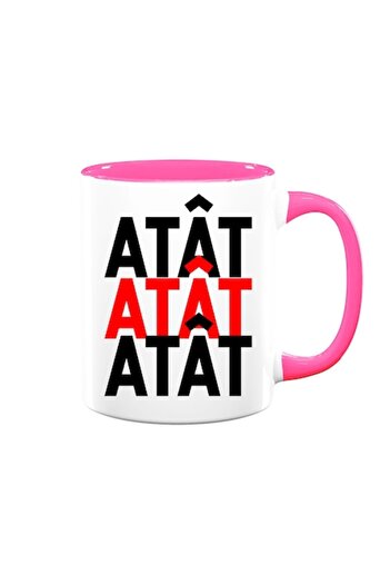 OEM Personalized Mug with Message: 'Atat', Betaprint, Ceramic, 330ml, White with Pink Interior