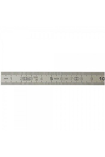 EXPERT Flexible Ruler Made of Matte Chromed INOX 2000 mm Class 2
