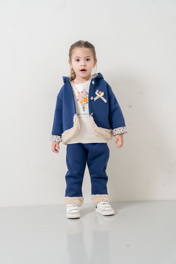 JNF kids Baby Girl & Child Hooded Jacket Pants 3-Piece Set