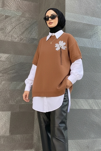 benguen Ribbed Oversize Knit Sweater H25304 Mink