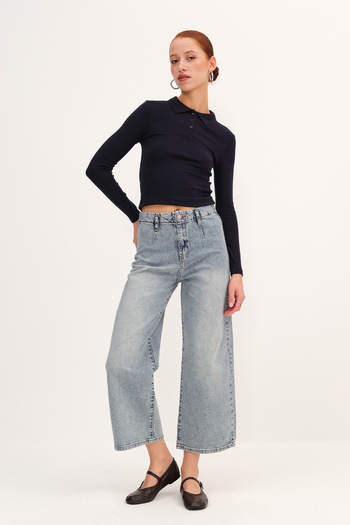 Addax Pantaloni de blugi cu picioare largi PN246
