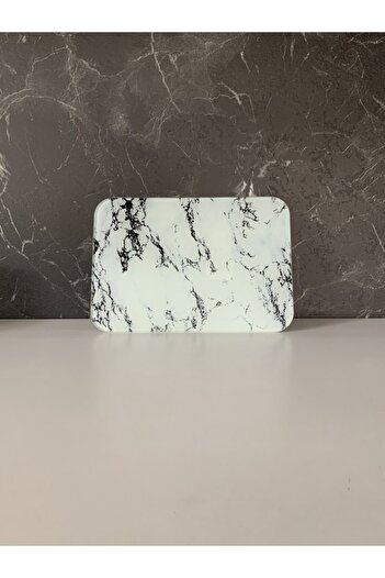 Saban 16X23Cm - White Marble, Cutting Board - Presentation Tray