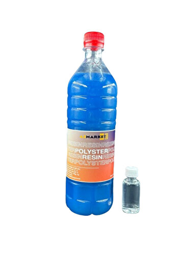AZMarkeT Polyester resin 1 kg, ideal for fiberglass reinforcement or repairs
