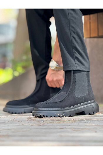 Zerenyus Bootix Premium Elastic Daily Ανδρικές Μπότες Μαύρο Suede