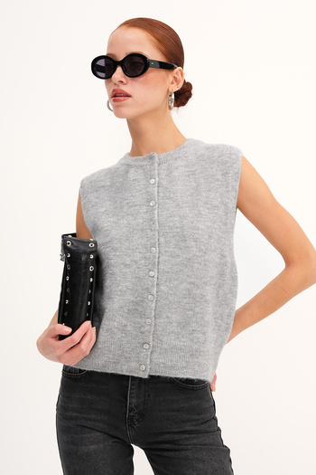 Addax Buttoned Knitwear Vest Y3468