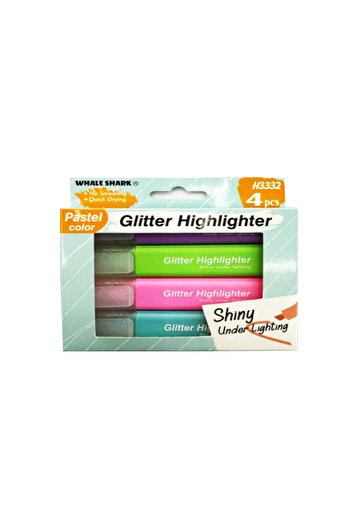 SQUARE ONE GIFTS Pastel Glitter Highlighter Set