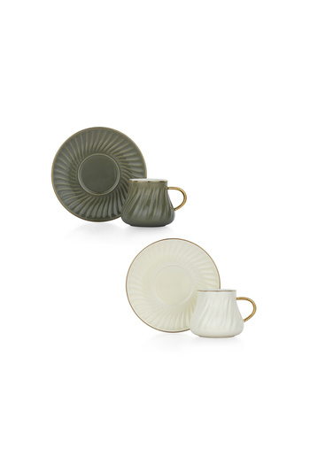 Schafer Glossy 6-Person Coffee Cup Set 12 Pieces-Asorti03