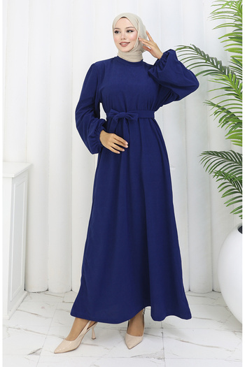 sefamerve Belted Dress with Elasticated Sleeves 2161-06 Saks