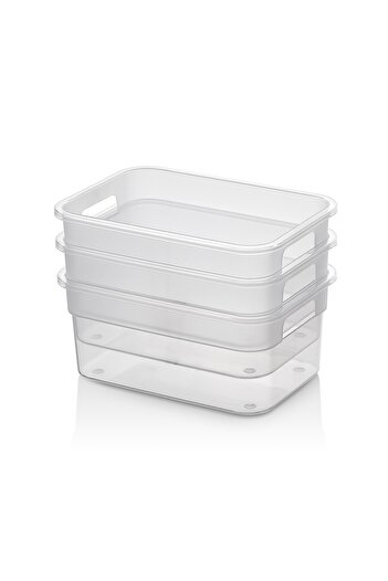 Aghilo Refrigerator Door Organizer Transparent Set of 3 – Kitchen Organizer Bins