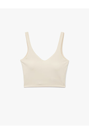 Koton V Yaka Slim Fit Kaplı Sporcu Sütyeni