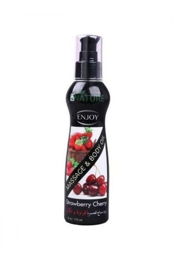 Enjoy body and massage oil with strawberry and cherry 175 ml