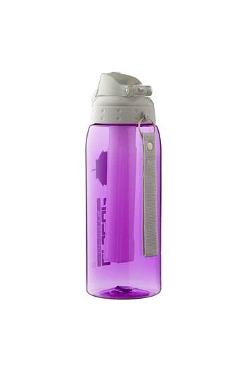 ANTBRO Sports Water Bottle with Ice Pack, Purple, 750ml, Plastic, Ergonomic Design, Strap