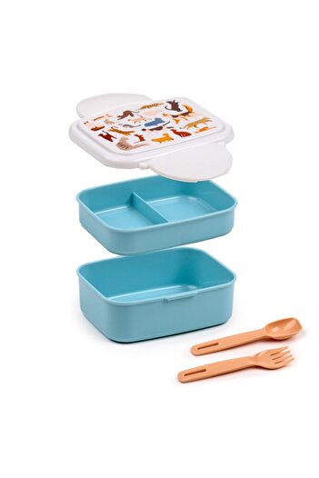 Puckator Compartmented lunch box for adults, children, lunch box, feline model