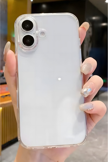 Fibaks iPhone 17 Case Colorless Transparent Open Camera Protection Soft Shock Absorbing Thin Flexible Silicone Cover