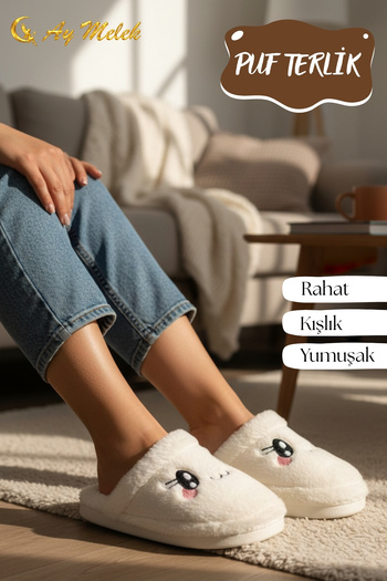 AYMELEK Women's House Slippers Winter Plush Fluffy (Animal Figured) Non-Slip Sole Slippers