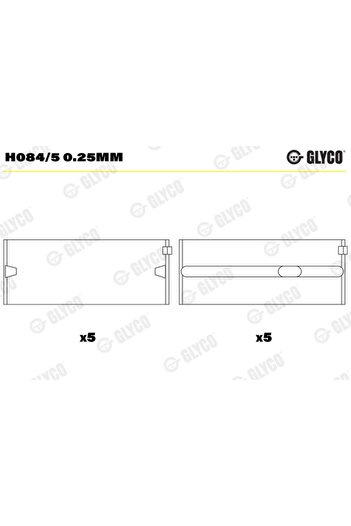 GLYCO Crankshaft bearings VW CADDY I (14) 1980-2008