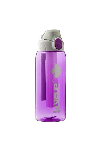 ANTBRO Sports Water Bottle with Ice Pack, Purple, 750ml, Plastic, Ergonomic Design, Strap