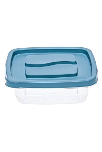SHOPIENS Plastic Food Container Set, 900 ml, Blue Lid, 3 Pieces
